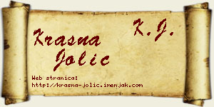 Krasna Jolić vizit kartica